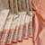 Cream and peach pure zari silk saree