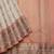 Cream and peach pure zari silk saree