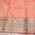 Cream and peach pure zari silk saree