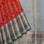 Red and grey pure zari silk saree