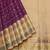 Purple and beige pure zari silk saree