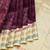 Purple and cream pure zari silk saree