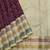 Purple and cream pure zari silk saree