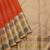 Orange and gold pure zari silk saree