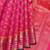 Pink and gold pure zari silk saree