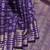 Deep violet and gold pure zari silk saree