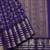 Deep violet and gold pure zari silk saree