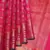 Dual tone pink traditional pure zari silk saree with silk mark certified