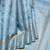 Steel blue pure zari silk saree