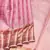 Pastel pink and gold pure zari silk saree with silk mark certified