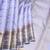 Periwinkle pure zari silk saree