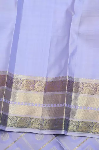 Periwinkle zari silk saree 