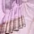 Electric lavender pure zari silk saree with silk mark certified