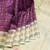 Purple and cream designer pure zari silk saree