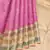 Pink and peach pure zari silk saree with silk mark certified