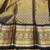 Deep black designer pure zari silk saree
