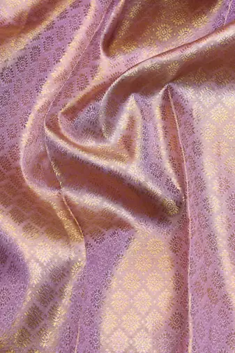 Lavender zari silk saree 