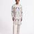White digital printed linen kurta