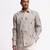 White animal printed linen shirt