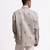 White animal printed linen shirt