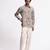 Grey floral printed linen shirt