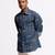Blue floral plain linen shirt