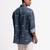 Blue floral plain linen shirt