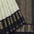 White and black pure zari silk saree