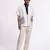 White floral plain linen shirt