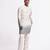 White floral printed linen kurta