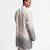 White floral printed linen kurta