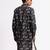 Black digital printed linen kurta