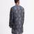 Blue floral printed linen kurta
