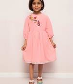 Midi dress with handwork embellishments