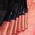 Black and peach pure zari silk saree