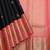 Black and peach pure zari silk saree