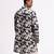 Black & white geometric printed linen kurta