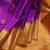 Purple and mustard pure zari silk saree