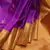 Purple and mustard pure zari silk saree with silk mark certified