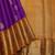 Purple and mustard pure zari silk saree
