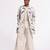 White floral printed linen jacket