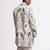 White floral printed linen jacket