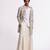 White floral plain linen jacket
