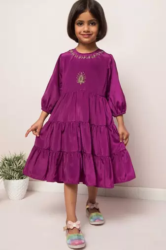 Midi dress with handwork embellishments
