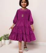 Midi dress with handwork embellishments