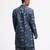 Blue floral printed linen jacket
