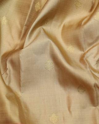 Granola beige pure zari silk saree with silk mark certified 3