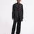 Black floral plain linen jacket