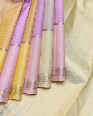 Multi colour pure silk saree with silk mark certified 1