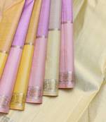 Multi colour pure silk saree with silk mark certified